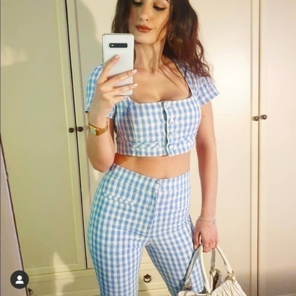 ZARA Gingham crop top 3265/645